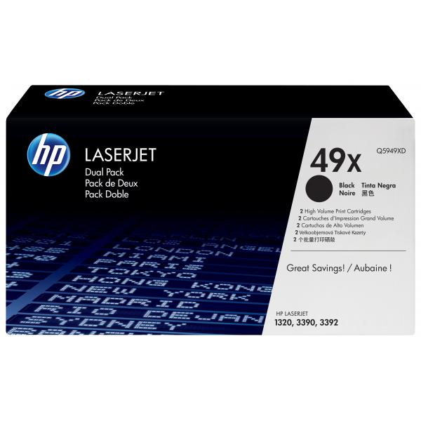 HP 49X cartuccia toner 2 pz Originale Nero (Toner HP 49X / Q5949XD Black)HpQ5949XD