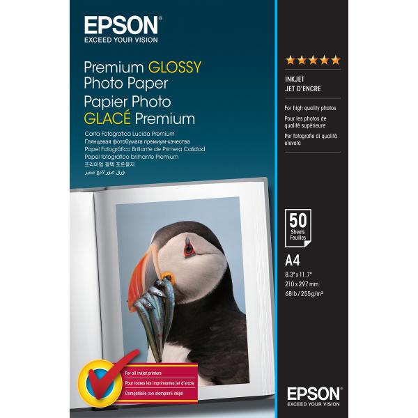 Epson Premium Glossy Photo Paper - A4 - 50 Fogli (PREMIUM GLOSSY PHOTO PAPER A4)EpsonC13S041624