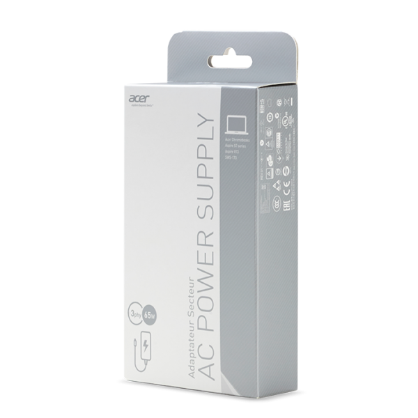 Acer AC Adapter 65W adattatore e invertitore Interno Nero (POWER SUPPLY - F/ TRAVELMATE P614 SERIES)AcerNP.ADT0A.036