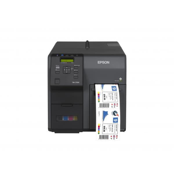 Epson ColorWorks C7500 (COLORWORKS C7500 USB2.0 TYPE A,Epson Colorworks C7500, industrieller Farbetikettendrucker, DURABrite Ultra Pigmenttinte, USB 2.0 Typ A, Ethernet, auftomatischer Papierschneider, inklusive separate Einzelpatrone, Hauptger?t, Ma...