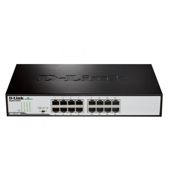 D-Link DGS-1016D/E switch di rete Non gestito Nero, Metallico (D-Link Switch DGS-1016D 16xGBit 19 Unmanaged)D-linkDGS-1016D/E