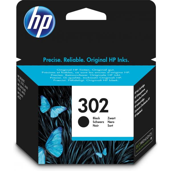 HP Cartuccia originale inchiostro nero 302 (OEM HP 302 Black Original Ink Cartridge F6U66AE)HpF6U66AE