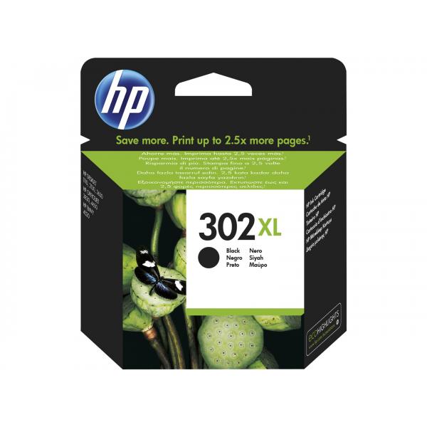 HP Cartuccia originale inchiostro nero ad alta capacità 302XL (HP 302XL - F6U68AE - 1 x Black - Ink cartridge - High Yield - Blister - For Officejet 3830)HpF6U68AE#301