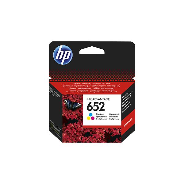 HP 652 Tri-color Original Ink Advantage Cartridge cartuccia d'inchiostro Ciano, Magenta, Giallo (INK CARTRIDGE NO 652 C/M/Y - HU)HpF6V24AE#BHK