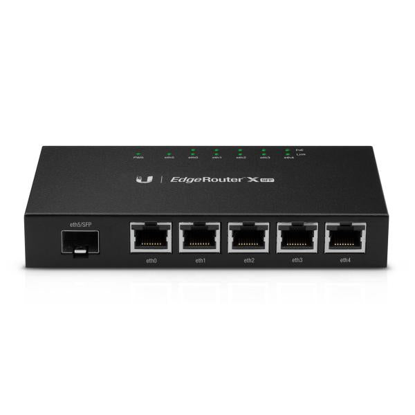 Ubiquiti ER-X-SFP router cablato Nero (EdgeRouter X, 5-port Gb 1xSFP - with PoE - Warranty: 24M)UbiquitiER-X-SFP