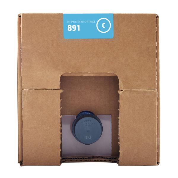 HP Cartuccia di inchiostro Latex ciano 3M 891 da 10 litri (No891 Latex-bl?kpatron cyan, 10-ltr)HpG0Y72A