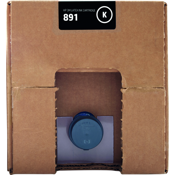 HP Cartuccia di inchiostro Latex nero 3M 891 da 10 litri (HP Ink No 891 10L Black Schwarz Latex)Hp0888182509654G0Y75A