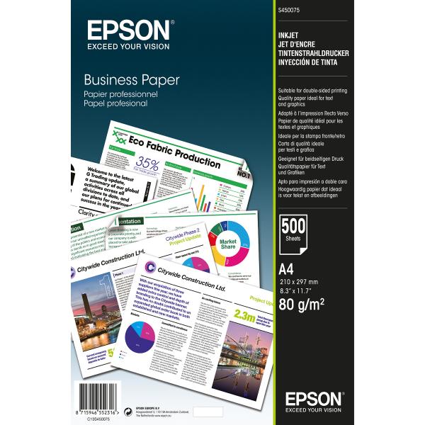 Epson Business Paper - A4 - 500 fogli (EPSON PAP INK/LS A4 80GR 500H)EpsonC13S450075