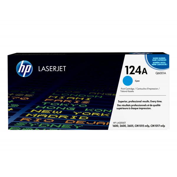 HP Cartuccia Toner originale ciano LaserJet 124A (Toner HP 124A / Q6001A Cyan)HpQ6001A