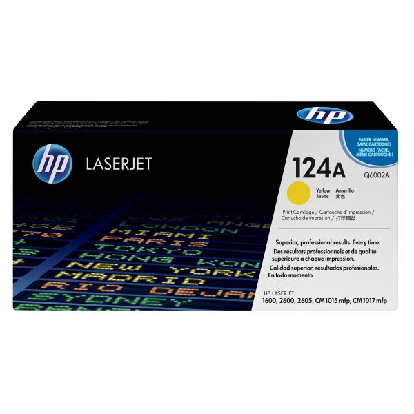 HP Cartuccia Toner originale giallo LaserJet 124A (Toner HP 124A / Q6002A Yellow)HpQ6002A