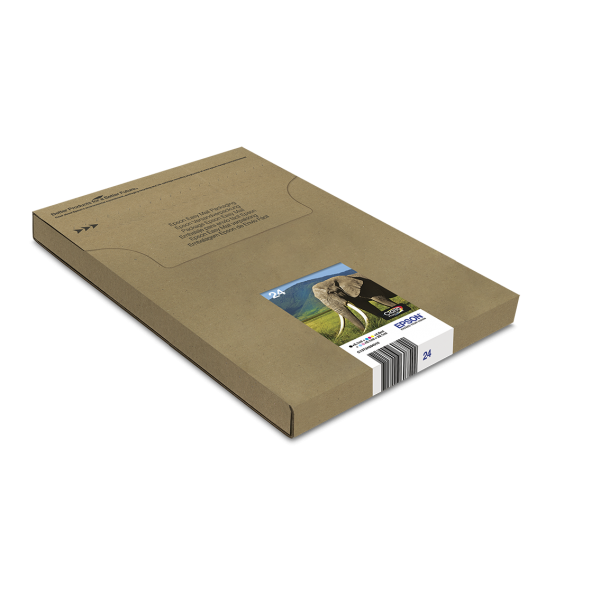 Epson Multipack 6 colori T24 Claria Photo HD in confezione Easy Mail Packaging (EPSON 24 6-COLOUR INK EASYMAIL, ELEPHANT)EpsonC13T24284510
