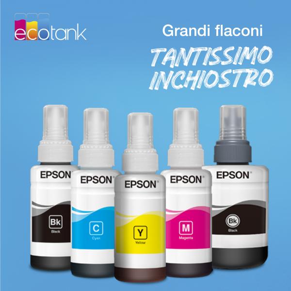 Epson Flacone di inchiostro a pigmenti Nero 774 EcoTank (EPSON T7741 PIGMENT BLACK INK BOTTLE 1x140ml)EpsonC13T774140