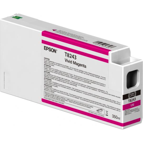 Epson Singlepack Vivid Magenta T824300 UltraChrome HDX/HD 350ml (Epson Ink Cartridges, UltraChrome HDX, Singlepack, 1 x 350.0 ml Vivid Magenta)EpsonC13T824300