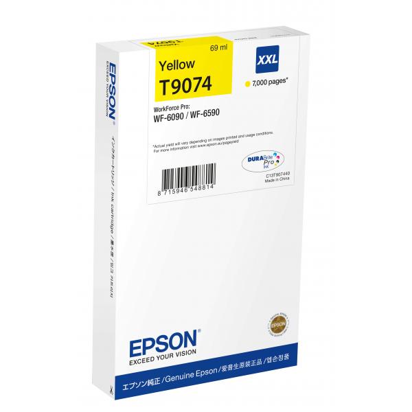 Epson WF-6xxx Ink Cartridge Yellow XXL (Epson T9074 - St?rrelse XXL - gul -)EpsonC13T907440