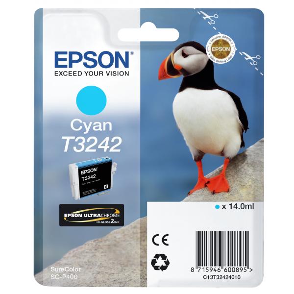 Epson SureColor T3242 Cyan (EPSON T3242 CYAN INK HI-GLOSS 14.0ML PUFFIN)EpsonC13T32424010