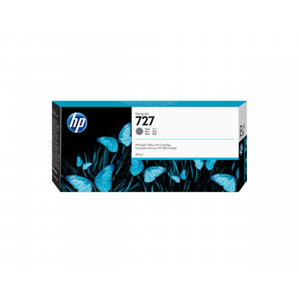 HP Cartuccia inchiostro grigio DesignJet 727, 300 ml (HP 727 - 300 ml - alta capacit - grigio - originale - DesignJet - cartuccia d'inchiostro - per DesignJet T1500, T1530, T2500, T2530, T920, T930)HpF9J80A