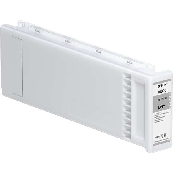 Epson Singlepack Light Gray T800000 UltraChrome PRO 700ml (T8000 LIGHT GREY INK CARTRIDGE-700ML)EpsonC13T800000