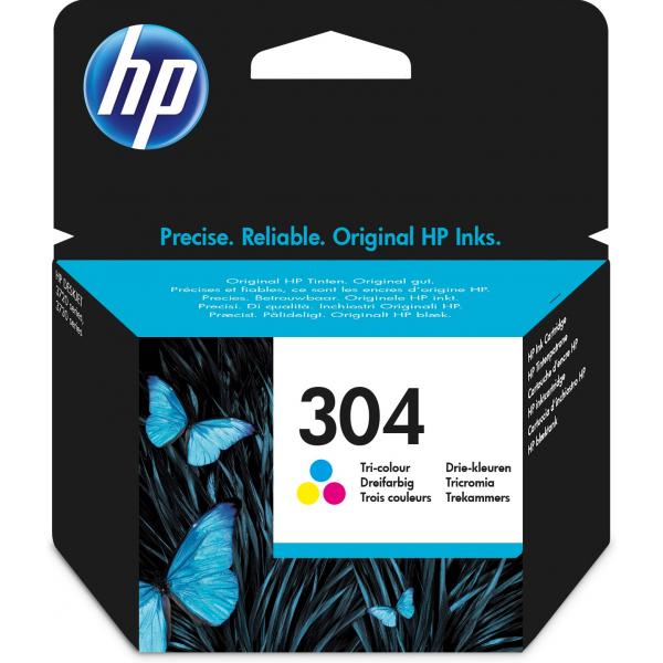 HP Cartuccia inchiostro originale tricromia 304 (OEM HP 304 Tri-Colour Original Ink Cartridge N9K05AE)HpN9K05AE