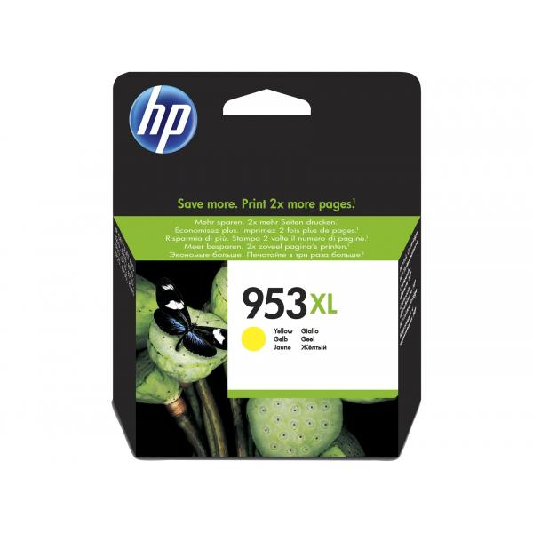 HP Cartuccia inchiostro giallo originale ad alta capacità 953XL (953Xl High Yield Yellow - Original Ink Cartridge - Warranty: 12M)HpF6U18AE#BGY