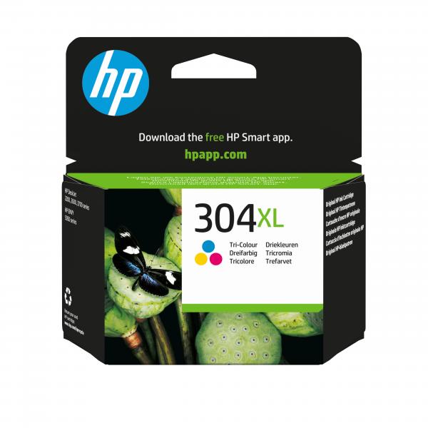 HP Cartuccia inchiostro originale tricromia 304XL (OEM HP 304XL High Capacity Tri-Colour Ink Cartridge N9K07AE)HpN9K07AE