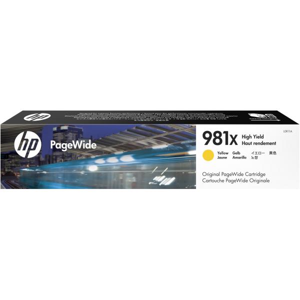 HP Cartuccia ciano originale ad altissima capacità PageWide 981Y (HP 981Y CYAN INK CARTRIDGE EXTRA HIGH YIELD)HpL0R13A