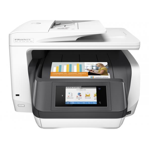 HP OfficeJet Pro 8730 Wireless All-in-One Colore Stampante, Instant Ink; Stampa fronte/retro (OfficeJet Pro 8730 All-in-One - **New Retail** - Printer - Warranty: 12M)HpD9L20A#A80