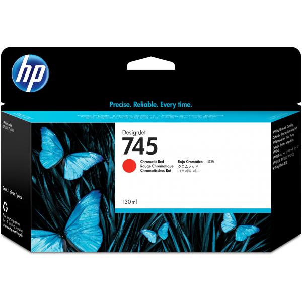 HP Cartuccia Inchiostro Rosso Cromatico DesignJet 745, 130 ml (HP 745 130-ML CHROMATIC RED INK CART)HpF9K00A