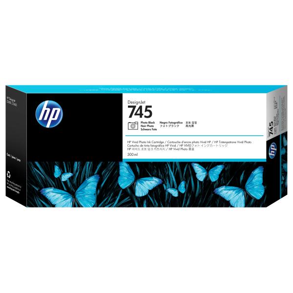 HP Cartuccia Inchiostro Nero Fotografico DesignJet 745, 300 ml (HP 745 300-ML PHOTO BLACK INK CARTRI)HpF9K04A
