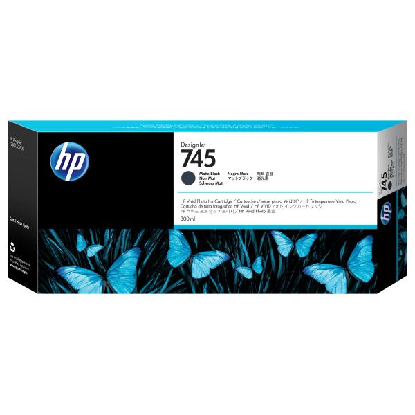 HP Cartuccia Inchiostro Nero Opaco DesignJet 745, 300 ml (HP 745 300-ML MATTE BLACK INK CARTRI)HpF9K05A