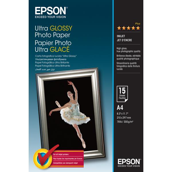 Epson Ultra Glossy Photo Paper - A4 - 15 Fogli (ULTRA GLOSSY PHOTO PAPER A4 15-SHTS)EpsonC13S041927