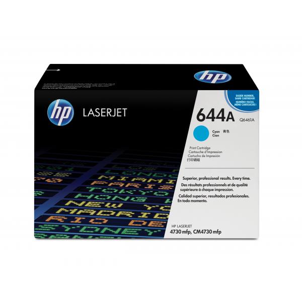 HP 644A Cyan Original LaserJet Toner Cartridge cartuccia toner 1 pz Originale Ciano (Toner Cyan CLJ 4730 - Pages 12.000 - Warranty: 12M)HpQ6461A