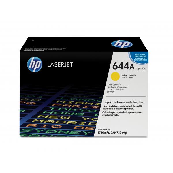 HP 644A Yellow Original LaserJet Toner Cartridge cartuccia toner 1 pz Originale Giallo (Toner Yellow CLJ 4730 - Pages 12.000 - Warranty: 12M)HpQ6462A