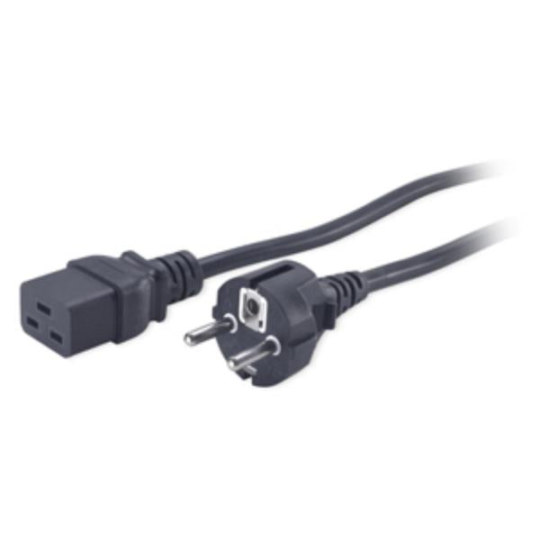 APC AP9875 cavo di alimentazione Nero 2,4 m Accoppiatore C19 CEE7/7 (POWER CORD - C19 to CEE/7 Schuko 2.5m)ApcAP9875