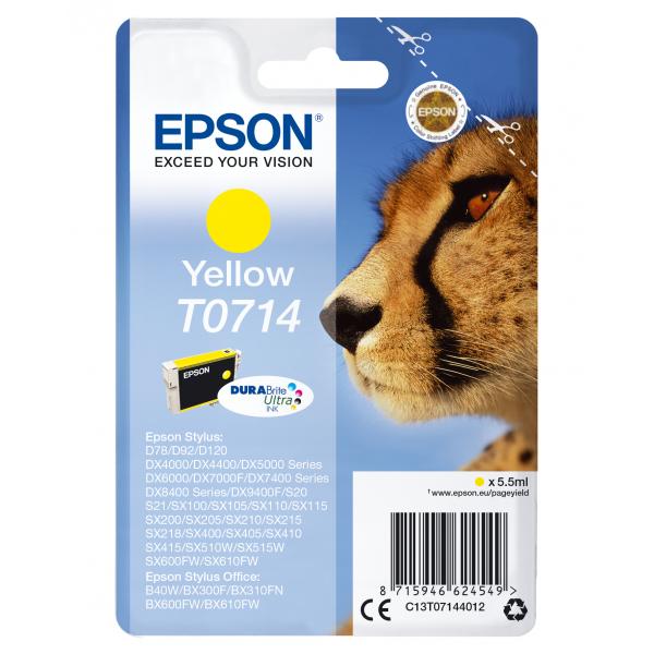 Epson Cartuccia Giallo (Epson T0714 - gul - original - bl?kpat)EpsonC13T07144012