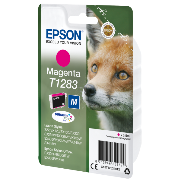 Epson Fox Inchiostro magenta singolo DURABrite Ultra Volpe T1283 (T128 MAGENTA M FOX)EpsonC13T12834012