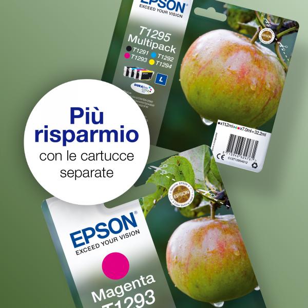Epson Apple Inchiostro nero singolo DURABrite Ultra Mela T1291 (INK CARTR DURABRITE ULTRA BLACK - F/ BX305F BX320FW SX420W)EpsonC13T12914012