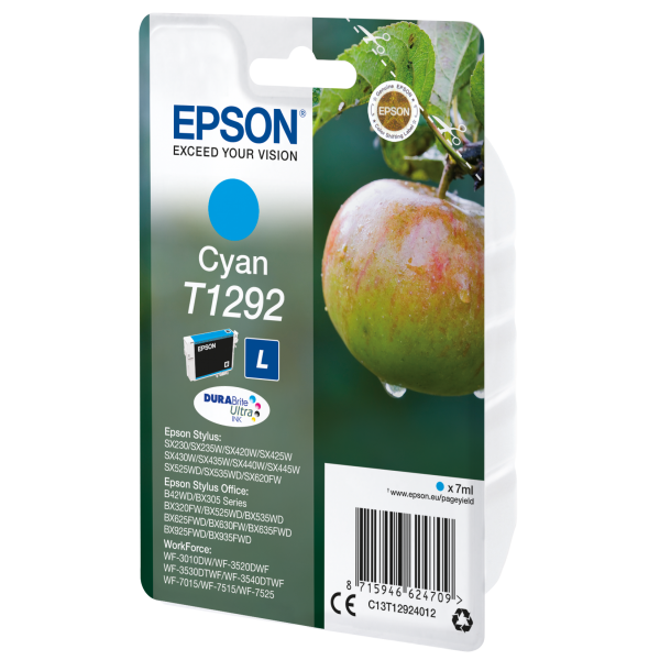 Epson Inchiostro ciano singolo DURABrite Ultra Mela T1292 (T129 CYAN L APPLE)EpsonC13T12924012