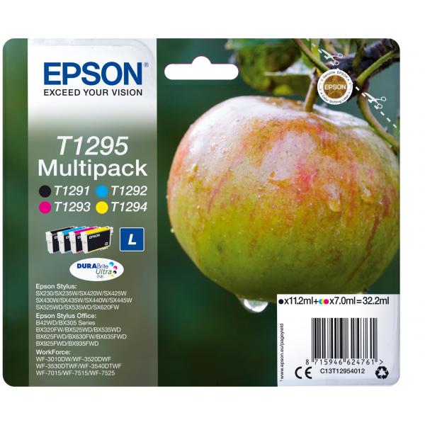 Epson Apple Mutipack 4 colori (INK CARTR DURABR ULTRA MULTIPK - 4 COLOUR F/BX305F BX320FW SX420W)EpsonC13T12954012
