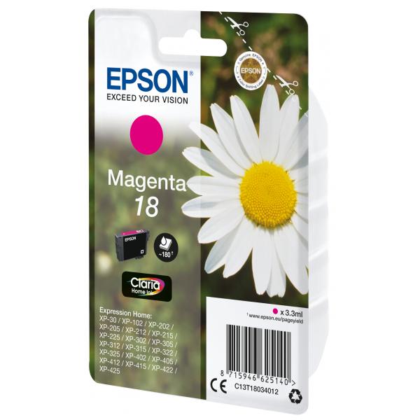 Epson Daisy Cartuccia Margherita Magenta Inchiostri Claria Home 18 (HOME INK CLARIA MAGENTA 18 - INK)EpsonC13T18034012