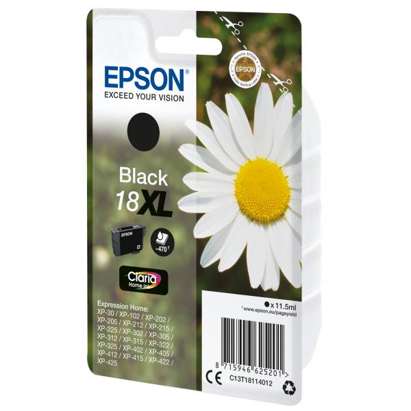 Epson Daisy Inchiostro nero singolo Claria Home Margherita 18XL (Epson 18XL - XL - sort - original - bl)EpsonC13T18114022