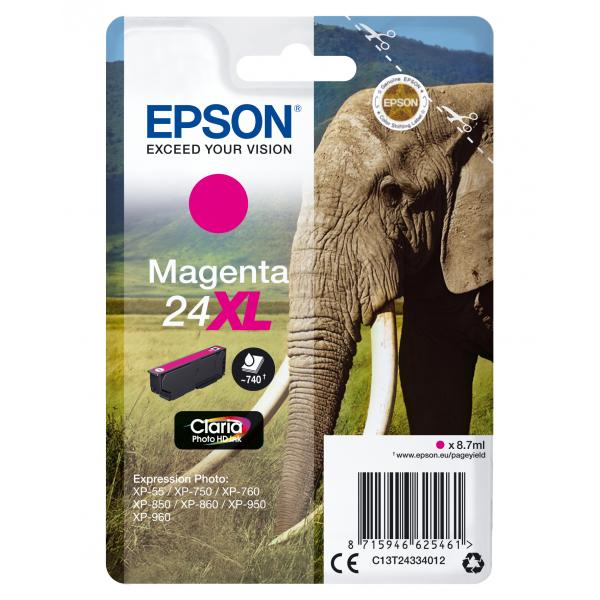 Epson Elephant Cartuccia Magenta xl (Epson 24XL - XL - magenta - original)EpsonC13T24334022