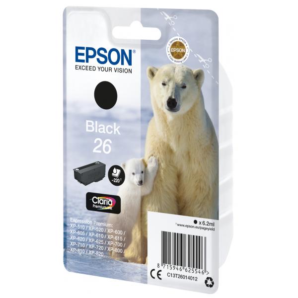 Epson Polar bear Cartuccia Nero (EPS BLACK 26 CLARIA INK)EpsonC13T26014012