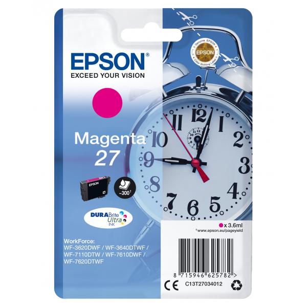 Epson Alarm clock Cartuccia Sveglia Magenta Inchiostri DURABrite Ultra 27 (Epson 27 - magenta - original - bl?kpa)EpsonC13T27034012