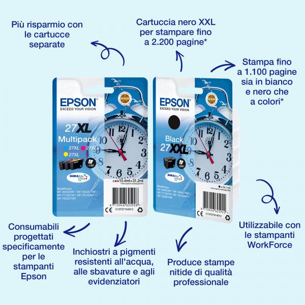 Epson Elephant Cartuccia Magenta-chiaro (EPSON T2711 BLACK XL INK)EpsonC13T27114012