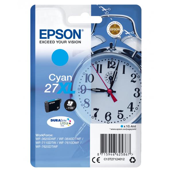 Epson Alarm clock Cartuccia Sveglia Ciano Inchiostri DURABrite Ultra 27XL (SGLPCK CYAN DURABRITEULTRAINK - 27XL INKCARTRIDGE IN RS BLI PCK)EpsonC13T27124012