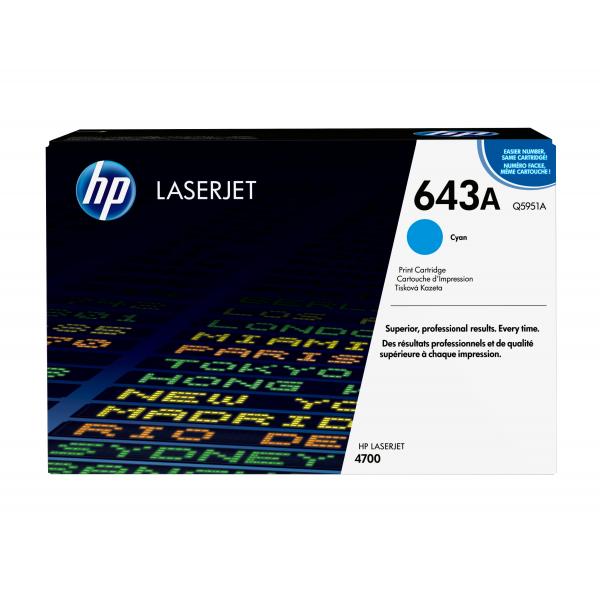 HP Cartuccia Toner originale ciano LaserJet 643A (Toner HP 643A / Q5951A Cyan)HpQ5951A