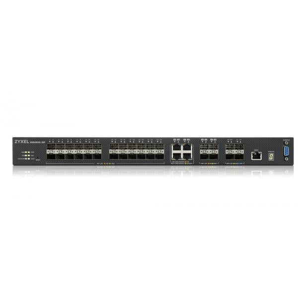 Zyxel XGS4600-32F Gestito L3 Nero (Zyxel XGS4600-32F - Switch - L3 - Managed - 24 x Gigabit SFP + 4 x combo Gigabit SFP + 4 x 10 Gigabit SFP+ - rack-mountable)ZyxelXGS4600-32F-ZZ0102F