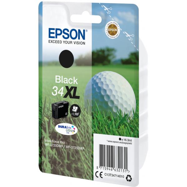 Epson Golf ball Inchiostro nero singolo DURABrite Ultra Pallina da golf 34XL (SINGLEPACK BLACK 34XL - DURABRITE GOLF BALL)EpsonC13T34714010