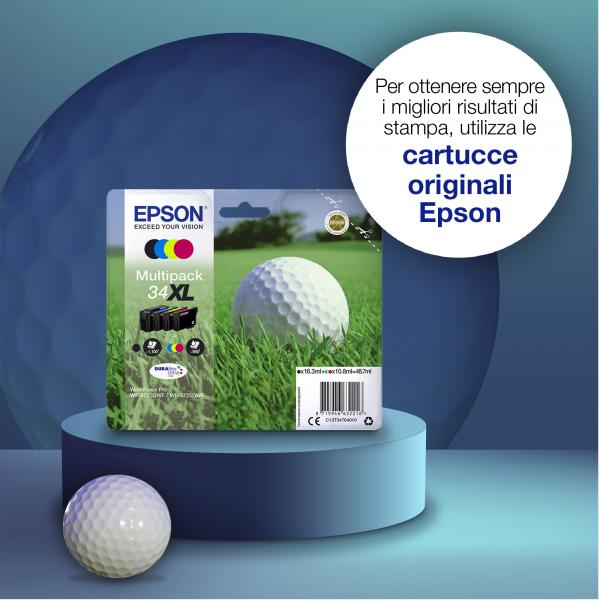 Epson Golf ball Multipack 4 colori DURABrite Ultra Pallina da golf 34 (MULTIPACK 4-COLOURS 34 - DURABRITE GOLF BALL)EpsonC13T34664010