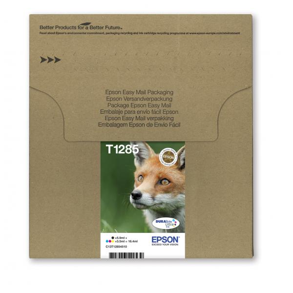 Epson Fox Multipack 4 colori EasyMail DURABrite Volpe T128 (EPSON T1285 MULTIPACK BK C M Y EASYMAIL)Epson8715946638829C13T12854511